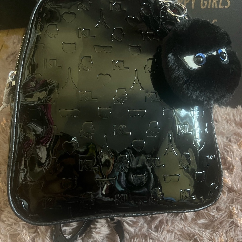 SOLD🔥Karl Lagerfeld Black Embossed Backpack